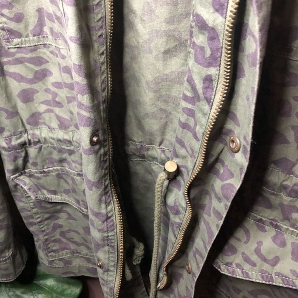 Mudd Green Leopard Utility Jacket - Picture 4 of 6